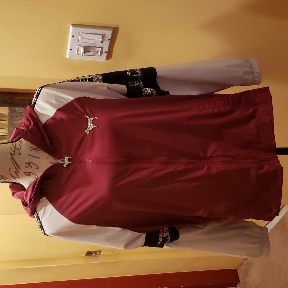 Victoria's secret pink burgundy glitter jacket size XS/S